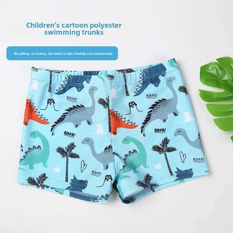 Childrens swimming poles boys cartoon polyester boxer shorts small and medium-sized childrens beach hot spring vacations...W250410