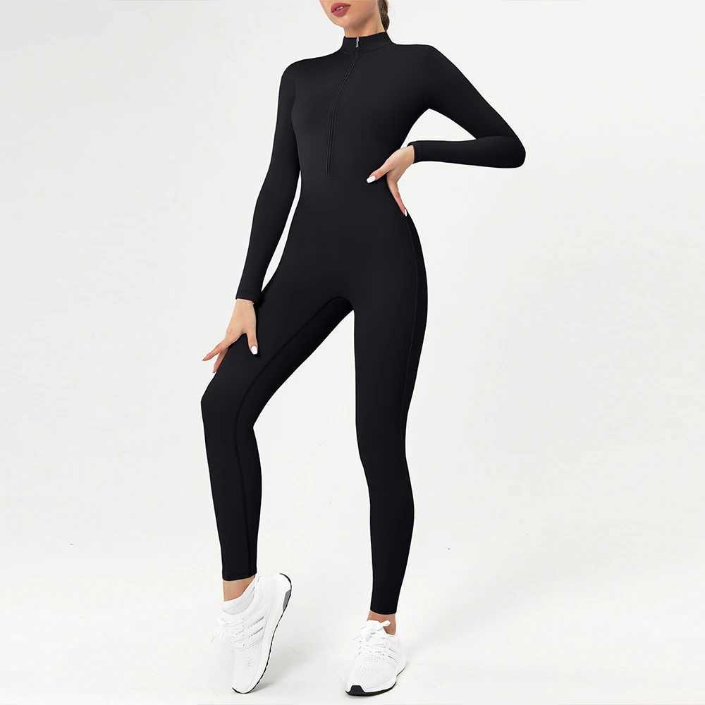 Summer zipper training jumpsuit sportswear full set womens gym clothing running fitness clothing sportswear short sportswear yoga setW250411