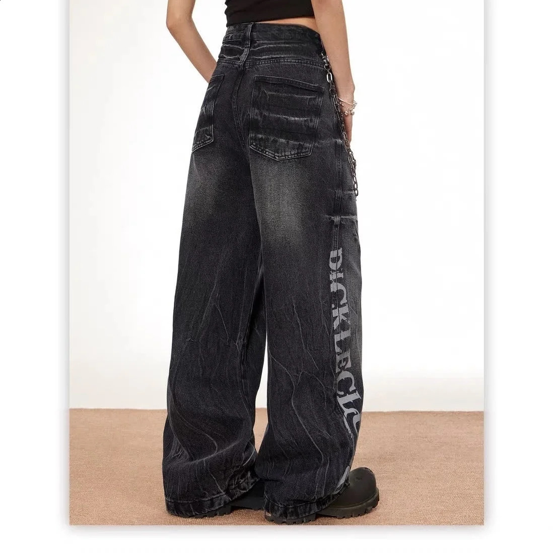 American street trend washed cat beard straight leg jeans mens and womens fashion s loose casual wide 250411Z