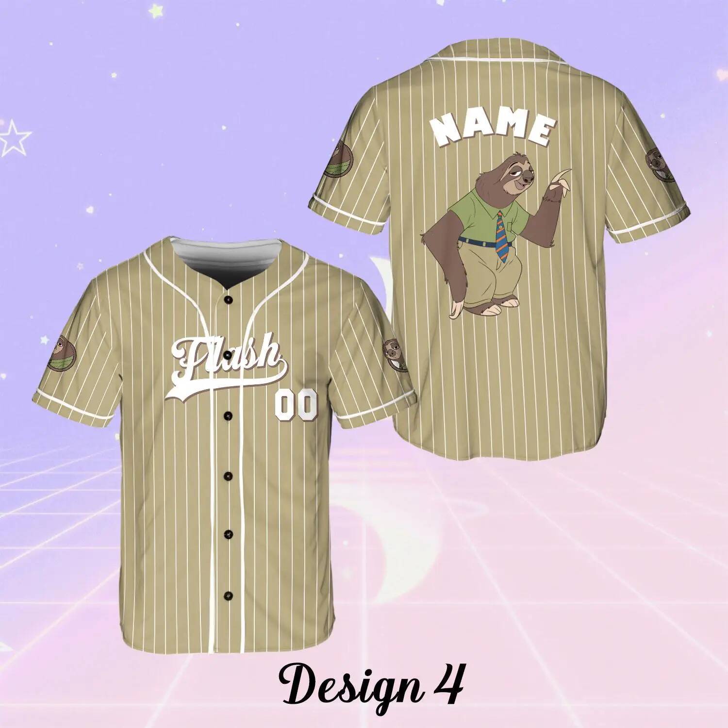 Baseball Disney Matching Shirts Personalized Character Zootopia Movie Jerseys