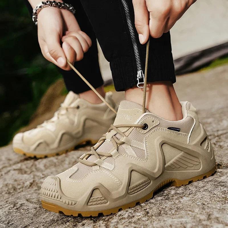 Outdoor Mens Combat Tactical Desert Boots Male Field Hunting Hiking Climbing Training Waterproof Sports Shoes 251110