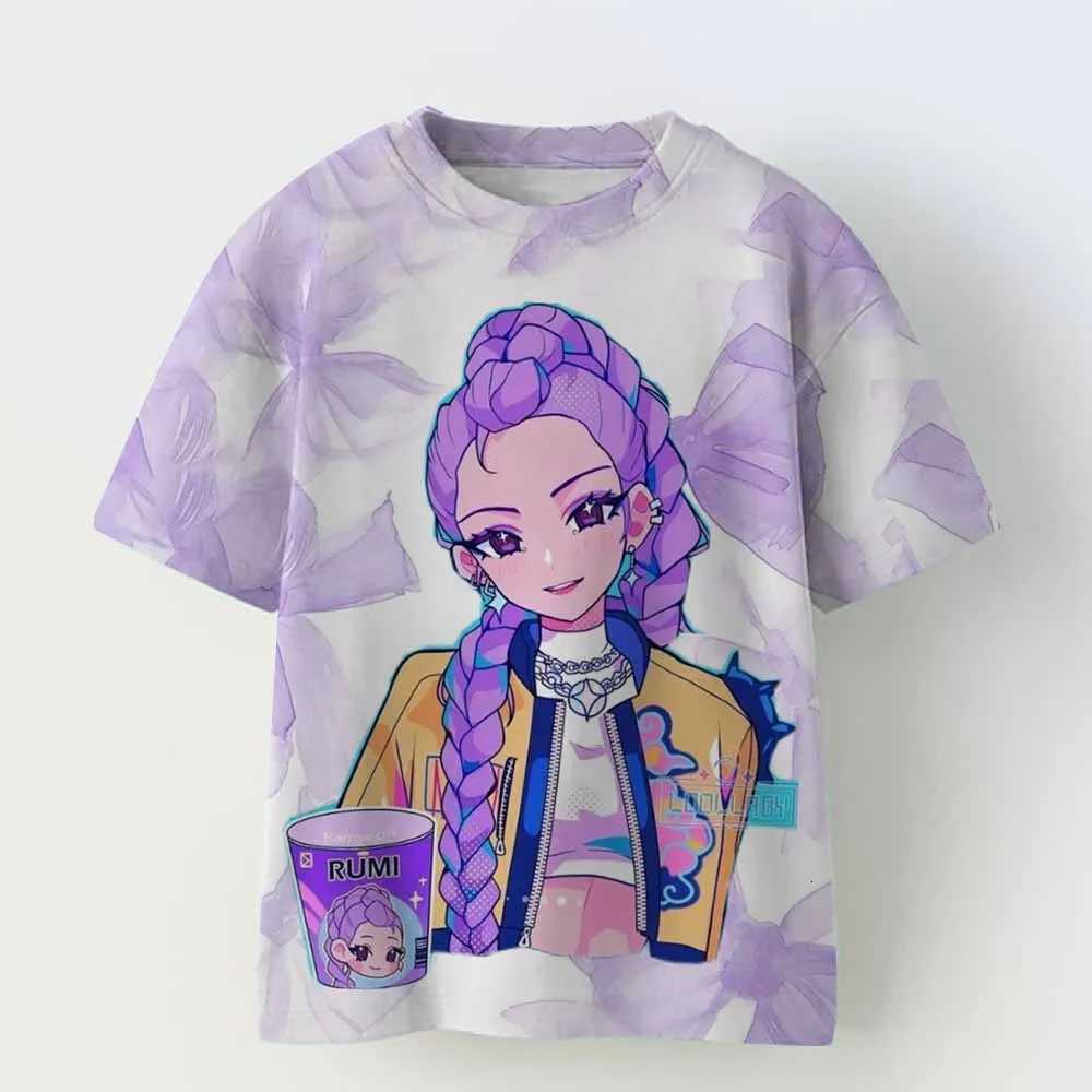 KPop Demon Hunters Tiger Girls Boys T Shirt K-Pop Demon Hunters Childrens Clothing T-shirts Cute Cartoon Print Tee Tops Z251111