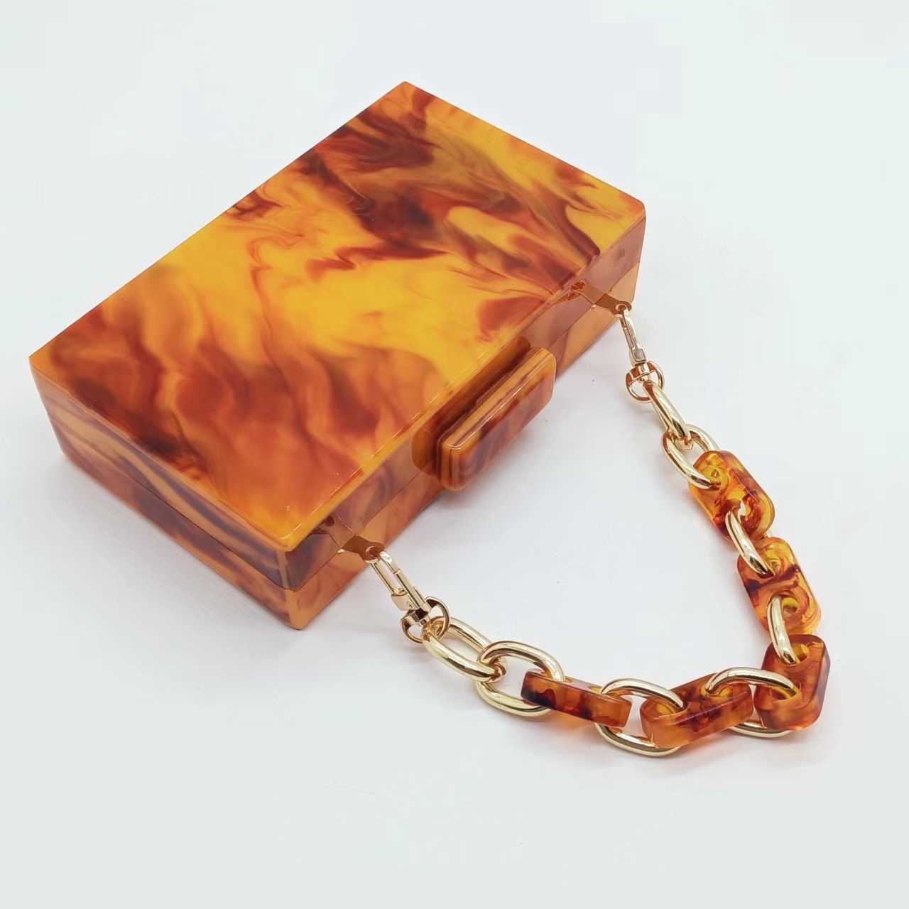 selling new marble patterned acrylic dinner bag grab bag one shoulder diagonal cross wedding fashion bag for women