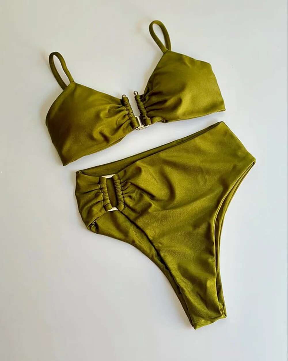 Bandeau Push Up Women Swimsuits 2024 Sexy Female Swimwear Brazilian Bikini Set Thong Biquini Swim Suits Solid Beachwear