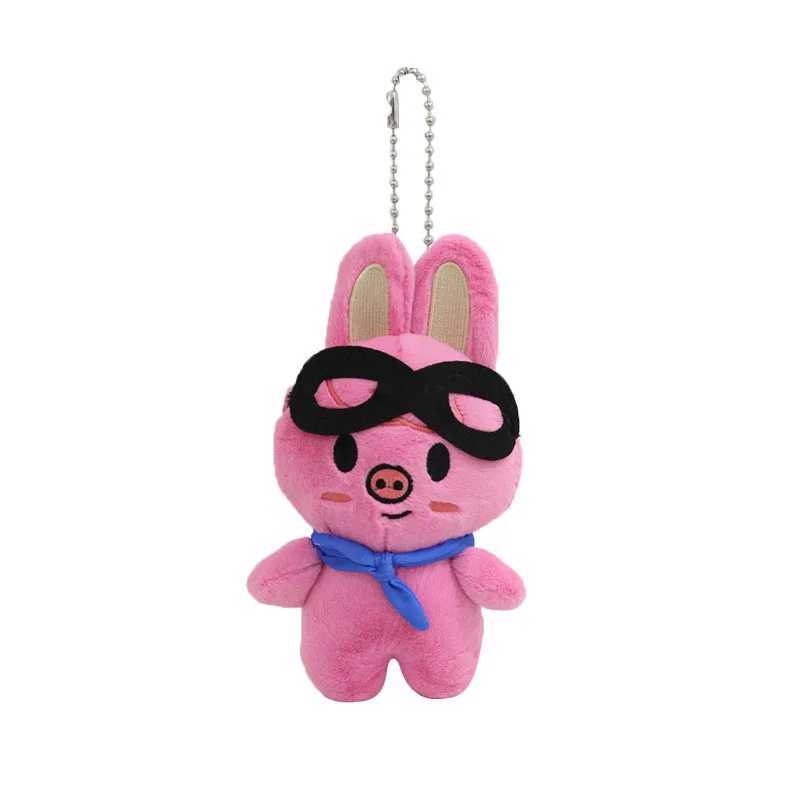 Skzoo Plush Keychain Cute Pilot Stray Children Plush Toy Grey Wolf White Rabbit Brown Bear Doll Pendant Birthday Gift W250411