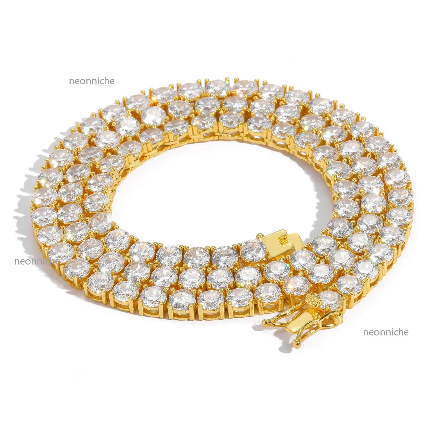tennis chain bracelet necklace for women men gold plated 5mm w dia choker hip hop fine womens necklaces mens designer jewelry chains personalize
