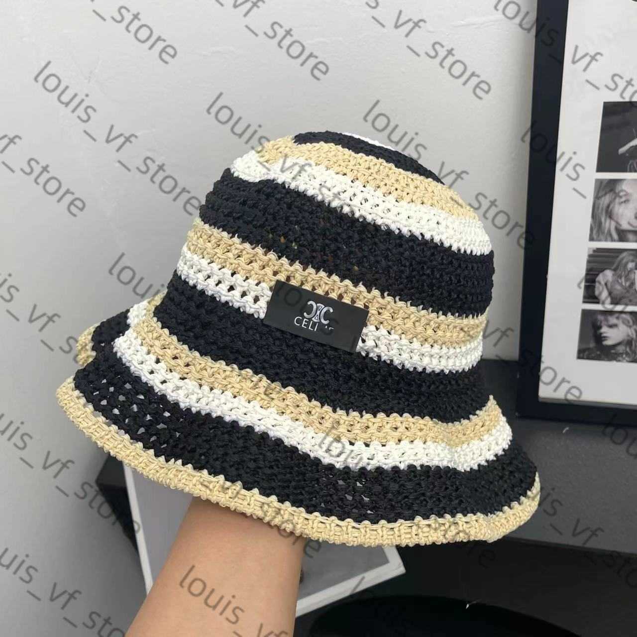 Hat Hollow and Breathable Showcasing Face Small Outdoor Outing Bucket Fashionable Contrasting Color Sun Shading Protection H250411