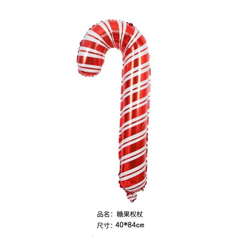 Christmas 5pcs Big Christmas Candy Cane Stick Balloons Outdoor Candy Canes Decor for Xmas Decoration Supplies 2025 Navidad Decor supplies Y251111