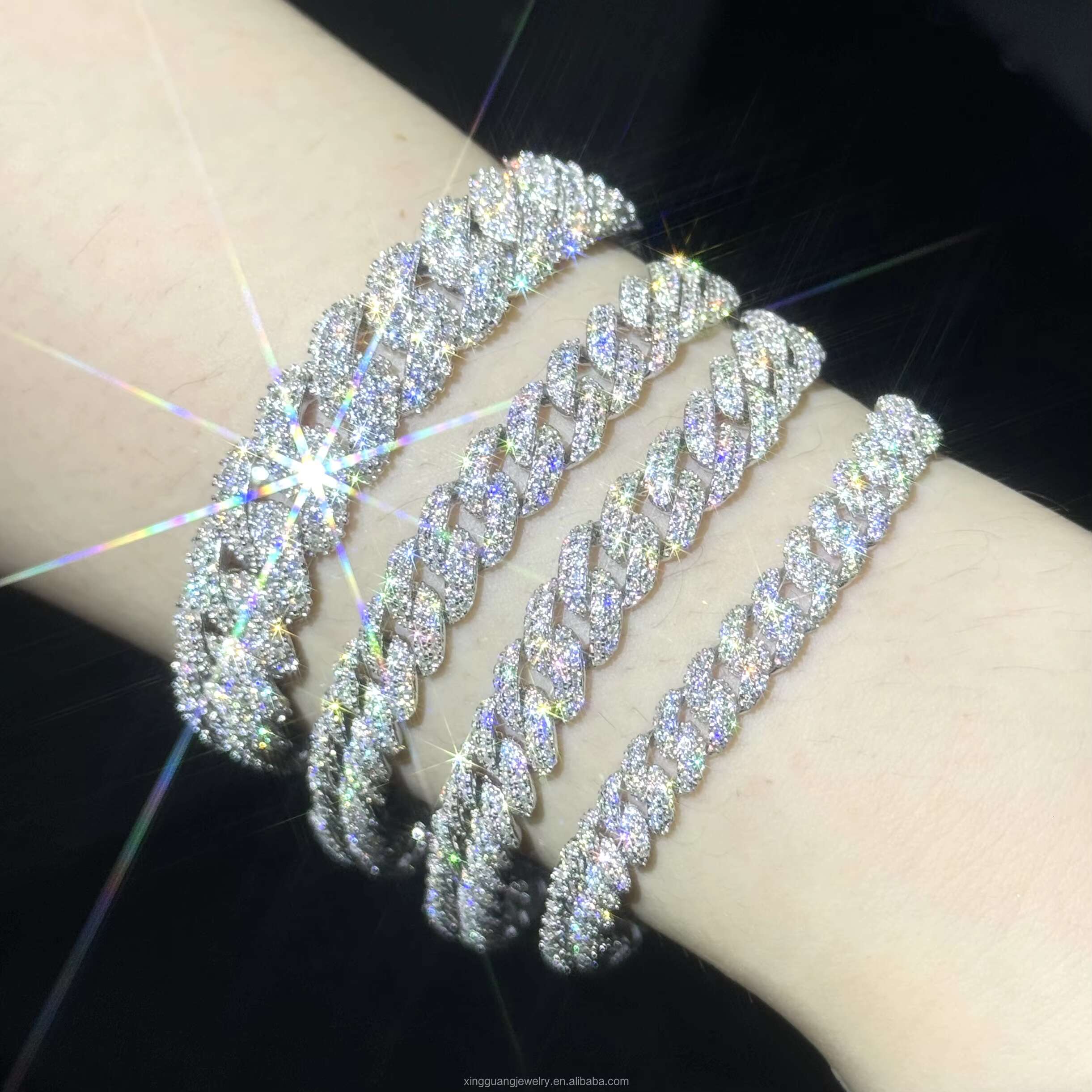 Wholesale 6MM 9MM 13MM 20MM 22MM Moissanite Cuban Link Chain Necklace Men Hip Hop Iced Out Vvs Diamond 925 Silver Cuban Bracelet