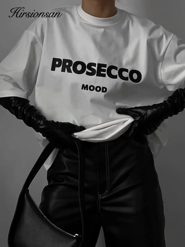 Hirsionsan NO COMMENT Letter Graphic Printed T Shirt Women Summer Oversize Female Clothing Elegant O Neck Cotton Lady Tops Y2k 250410
