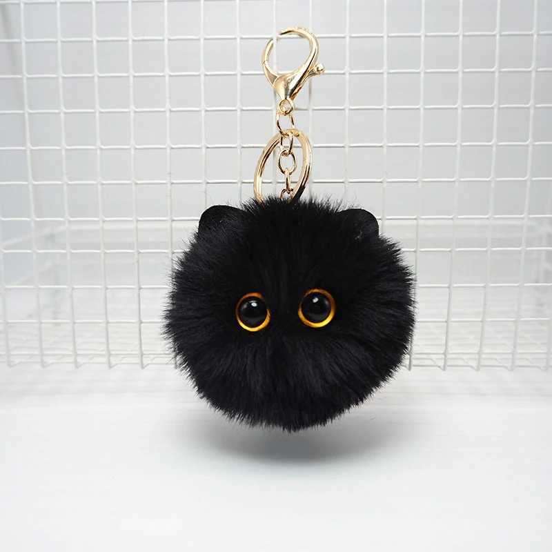 Cute plush cat keychain cartoon doll toy pendant keychain female girl packaging decoration car keychain childrens gift accessories W250411