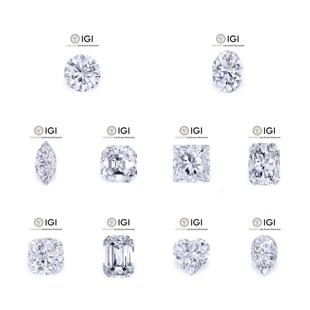 Junyuan Jewelry 1.01 CT Round Lab Grown Diamond CVD HPHT D Color VS1 Clarity IGI Certificate Passed Diamond Test Loose Diamond