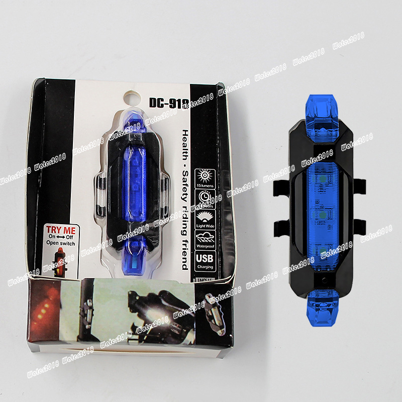 5 LED USB Rechargeable mountain Bike Tail Warning Light Rear Safety Lamp Cycling Bicycle Reflector lights