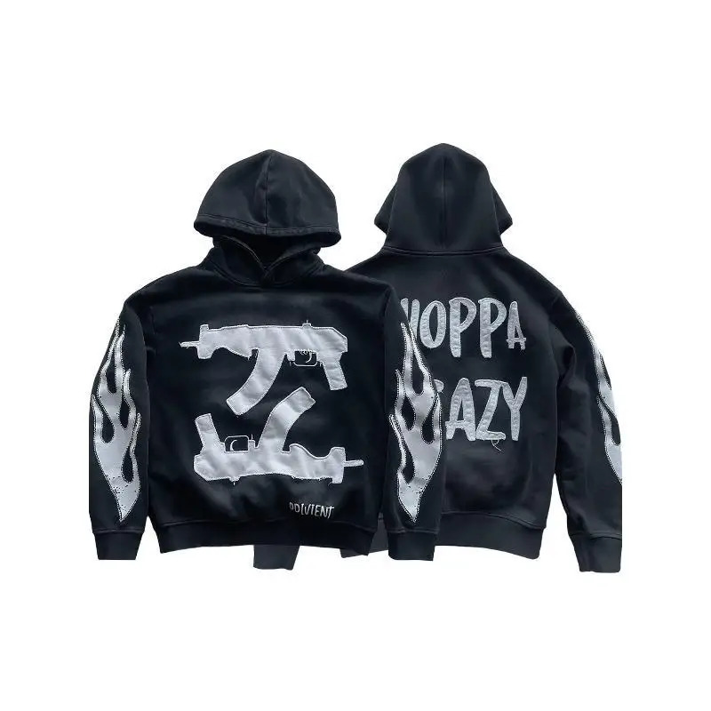 Y2K Style Embroidered Hoodie Harajuku Gothic Punk Sweatshirt Autumn and Winter Sports Street Pullover 251110