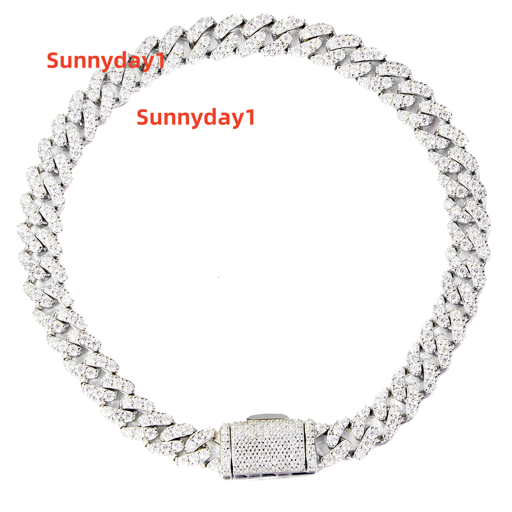 6MM Width Womens S925 Sterling Silver Bracelet Moissanite Fine Jewelry Wholesale Bracelets Bangles