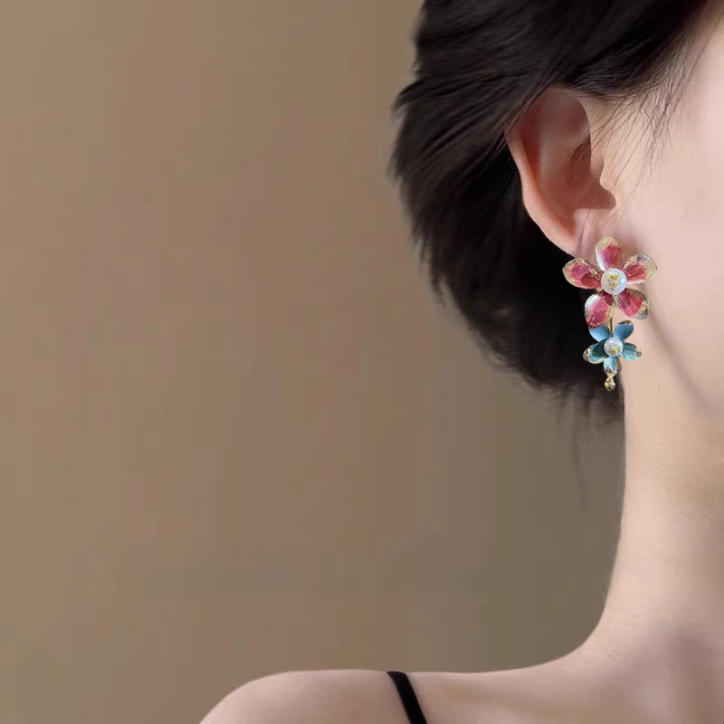 Women's are exaggerated to create floral earrings