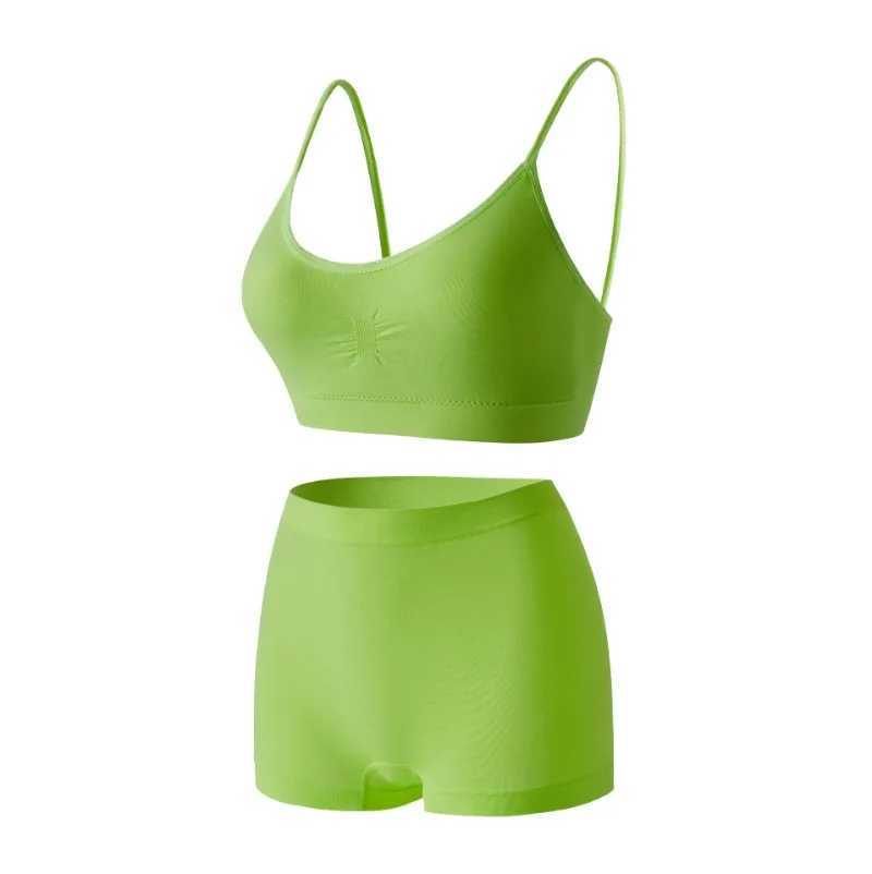 2-piece yoga shorts set gym workout set womens workout set fitness set cross strap bra high waisted sprint track suitW250411