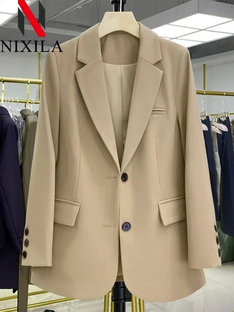 Spring and Autumn Elegant Womens Jacket Korean Casual Fashion Splicing Office Clothing 250407