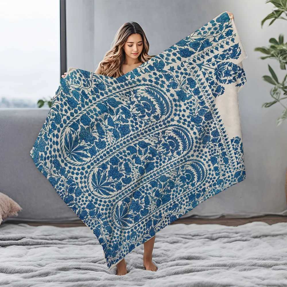 Bohemian Floral Paisley Pattern Blanket Decorative Throw Sofa Bed Cover for Living Room Bedroom Home Decor C251111