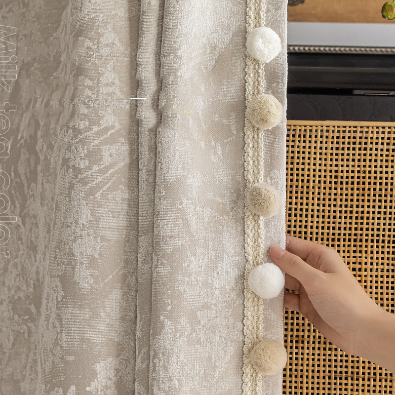 D328 original quality original weight yarn-dyed jacquard chenille blackout curtain