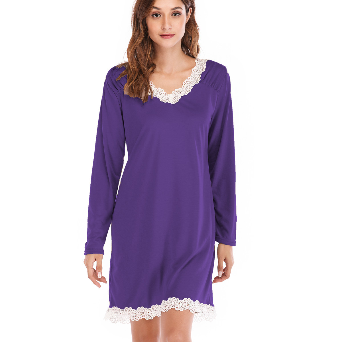 Casual Dresses Summer European and American new autumn lace long sleeved loose dress