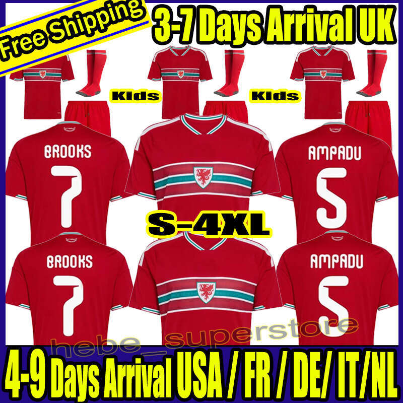 S-4XL New 2026 2027 world cup wales soccer jersey 26 27 BROOKS WILSON JOHNSON Neco Williams HOME football shirts men kit quality Red uniform