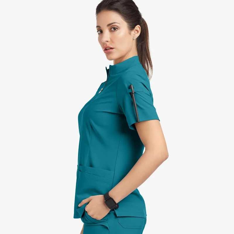 Short Slved Hospital Doctor Uniform Spa Uniform Dental Clinic Medical Detergent Set Pet Beauty Veterinary Nurse Accessories X250410