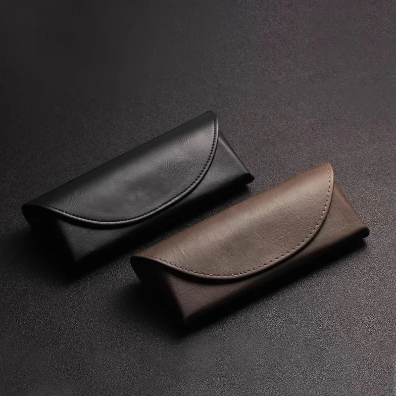 Leather Mens Sunglasses Box Black PU Compressed Glass Box Fashion Glass Cover 250409