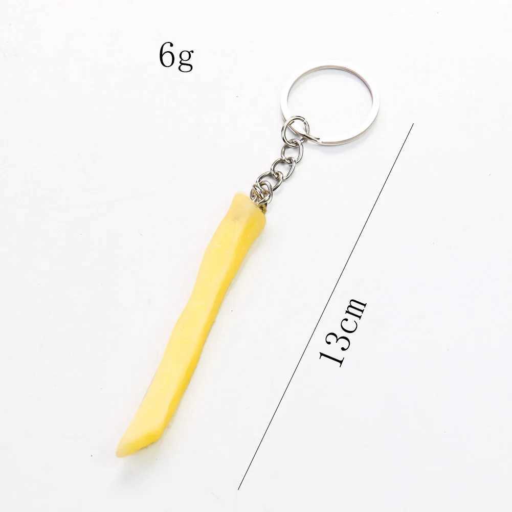 Fried Chicken Simulation Food Keychain Fried Drumstick Chicken Nuggets Keychain Restaurant Customer Gift Chef Keychain W250411