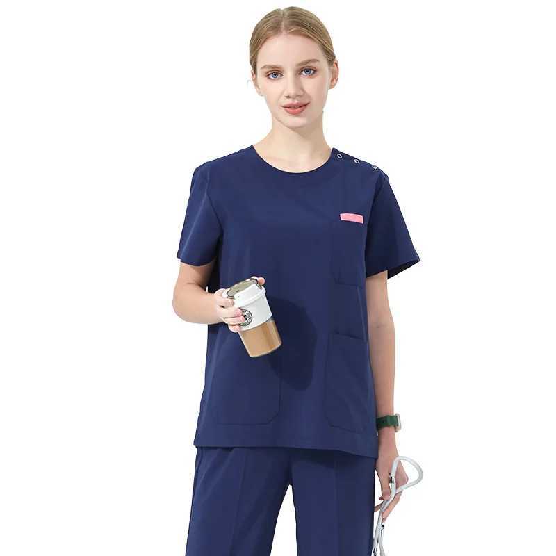 Quick drying hospital workwear breathable doctor nurse uniform female orthopedic surgeon stretching medical scrub set S02 X250410