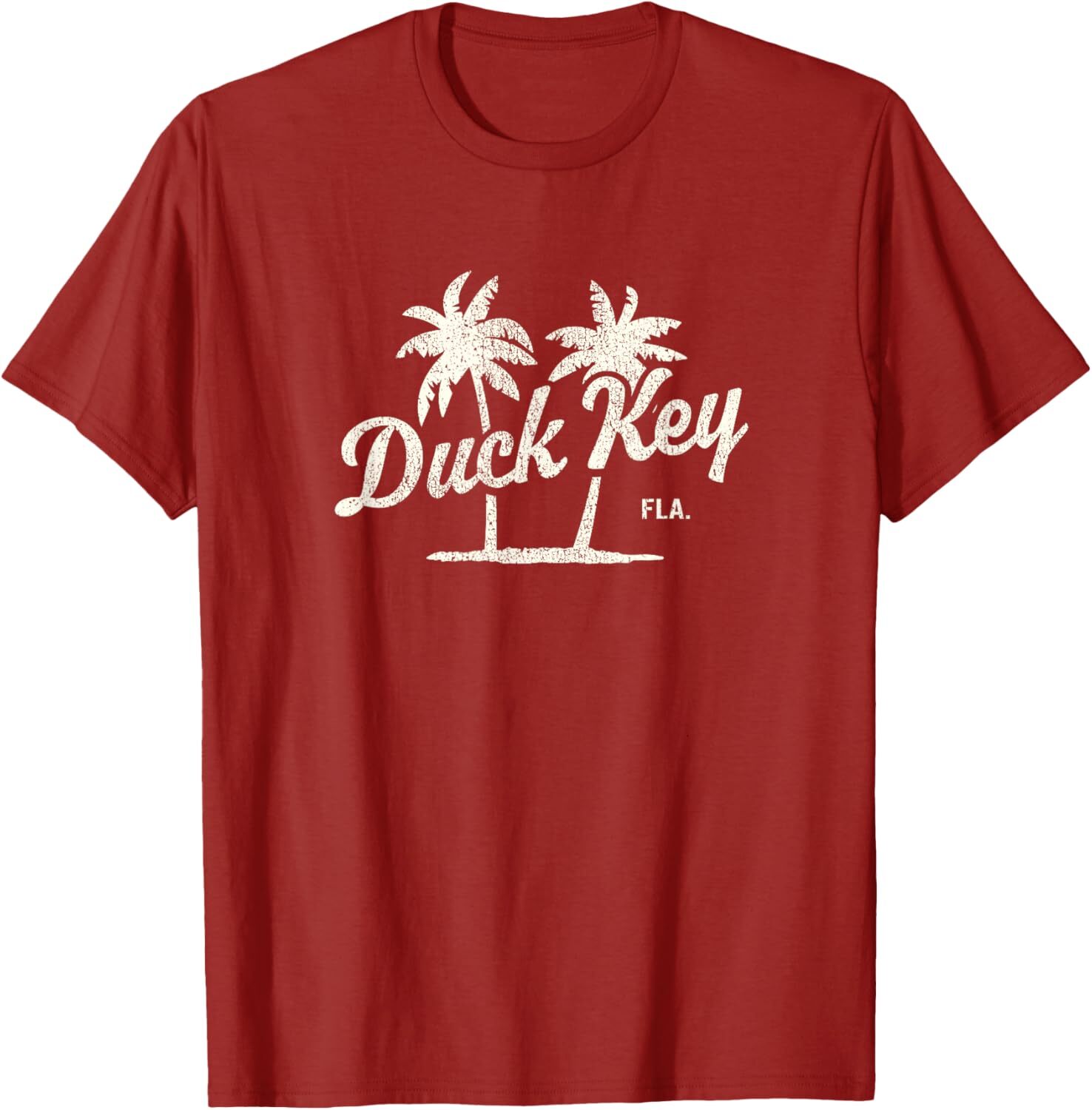 T shirt for Mens Duck Key Florida Vintage 70s Palm Trees Graphic Graphic Tee Casual Tops Clothes Short sleeve cool
