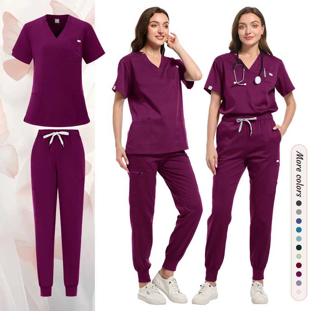 Medical Surgery Uniforms Women Scrubs Sets Hospital Doctors Clothing Nurses Accessories Dental Clinic Beauty Sn Workwear Suit X250410