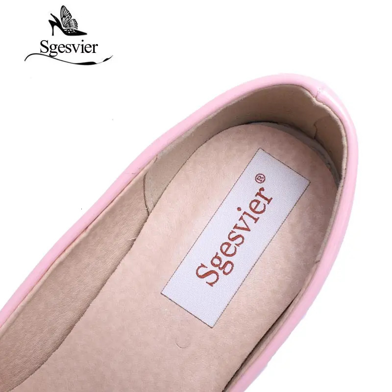 SGESVIER Women Pumps Spring Elegant Casual Dress Shallow Mouth Round Head Square High Heels Lady Shoes Size 31-47 OX076 251106