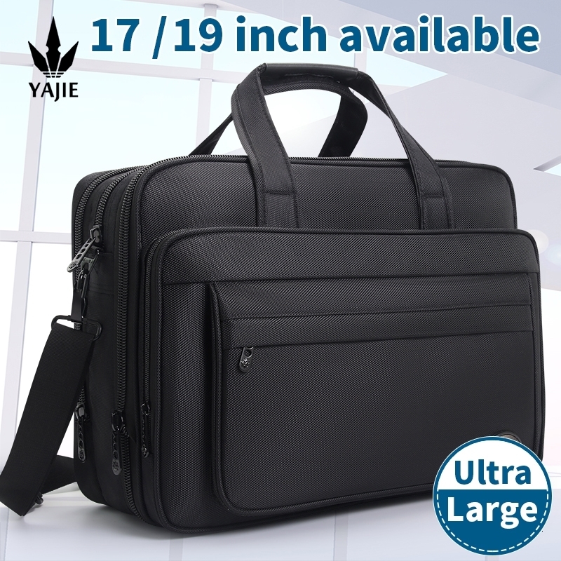 Large Capacity Briefcase Bag Men Business 156 inch 17inches 19 Laptop Shoulder Bags Canvas Handbags messenger y251110