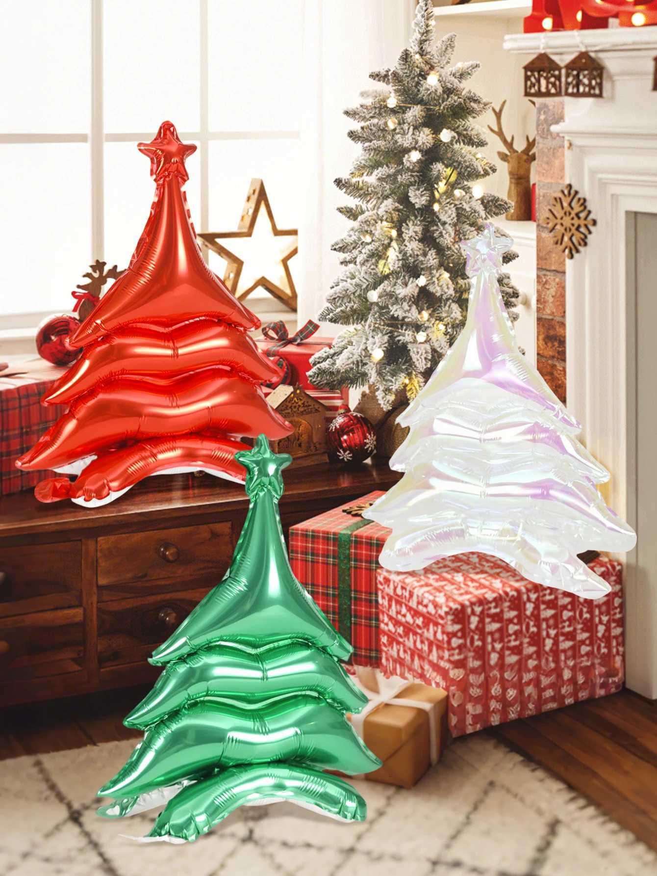 Christmas 2/3pcs small Christmas tree balloons suitable for Christmas New Year birthday party decorations Christmas Eve decorations Y251111