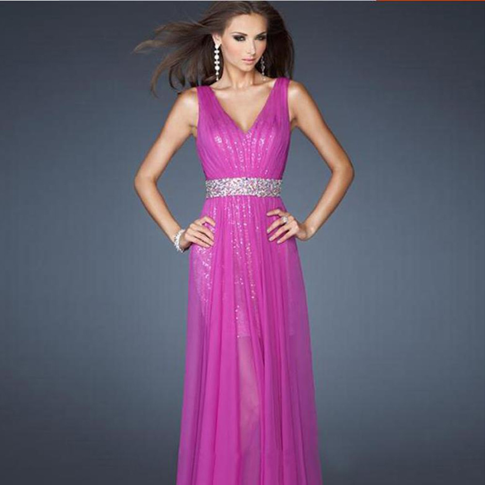 2025 women's V-neck backless waist mesh evening dress, long skirt