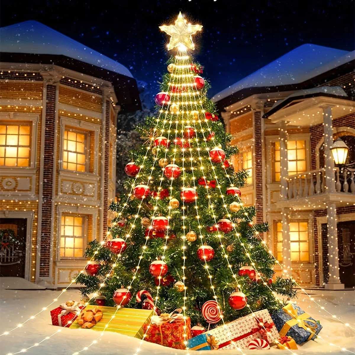 Christmas 69FT Christmas Tree Lights 400LEDs Bluetooth App Control RGB Music Sync Multi-Color Flashing Holiday Decor Christmas Lighting Y251111