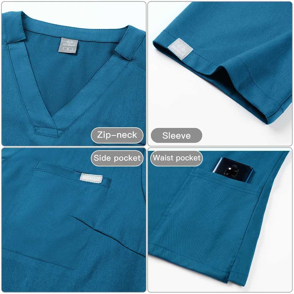 Medical Nurse Uniform Spa Workwear Medical Scrubs Set Hospital Uniform Surgery Dentist Overalls Spa Clinical Beauty Work Wear X250410