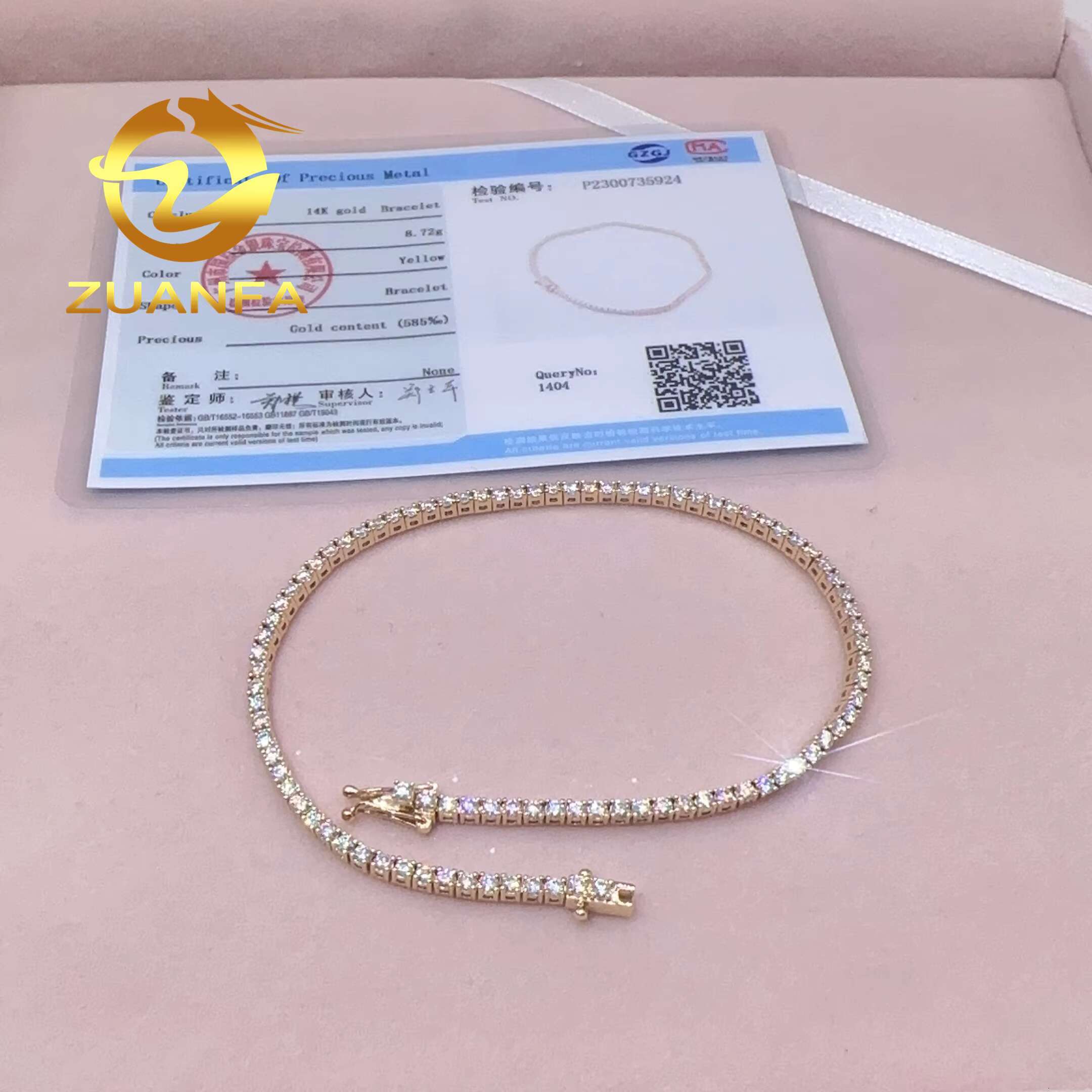 Hip Hop Jewelry Moissanite Tennis Chain 2mm 10k/14k Vvs Diamond Fashion Tennis Chain Necklace Bracelet