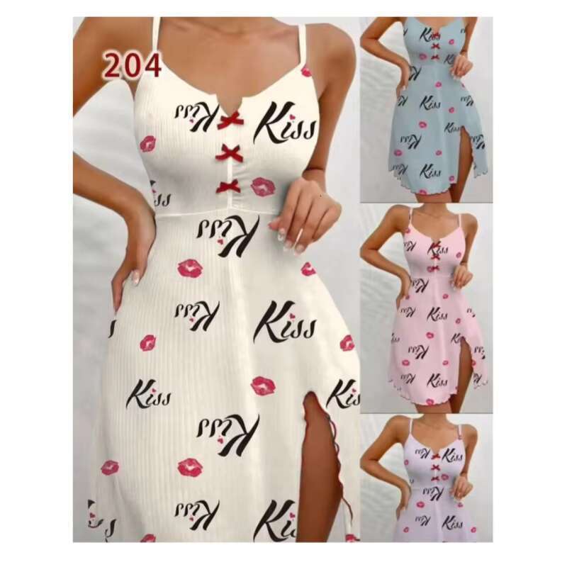 Sfy-Y1578 Women's Loungewear, Sexy Printed Dresses, Underwear Camisole Pamas, Nightdress, Wholesale
