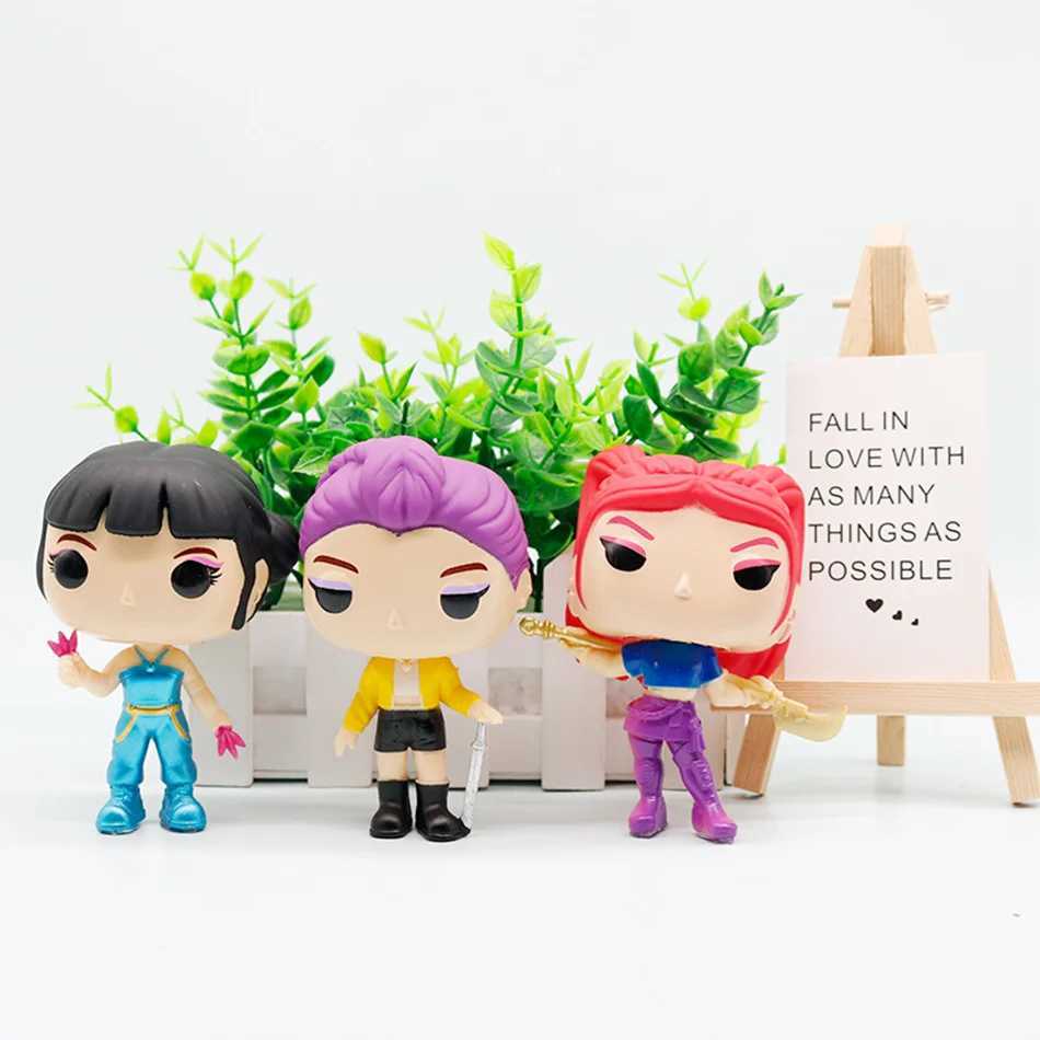 10PC Kpop Demon Hunters Figure K Pop Demon Hunters Figures Huntrix Figures Toy Derpys Tiger Rumi Mira Zoey Sussy Figurine Gift C251111