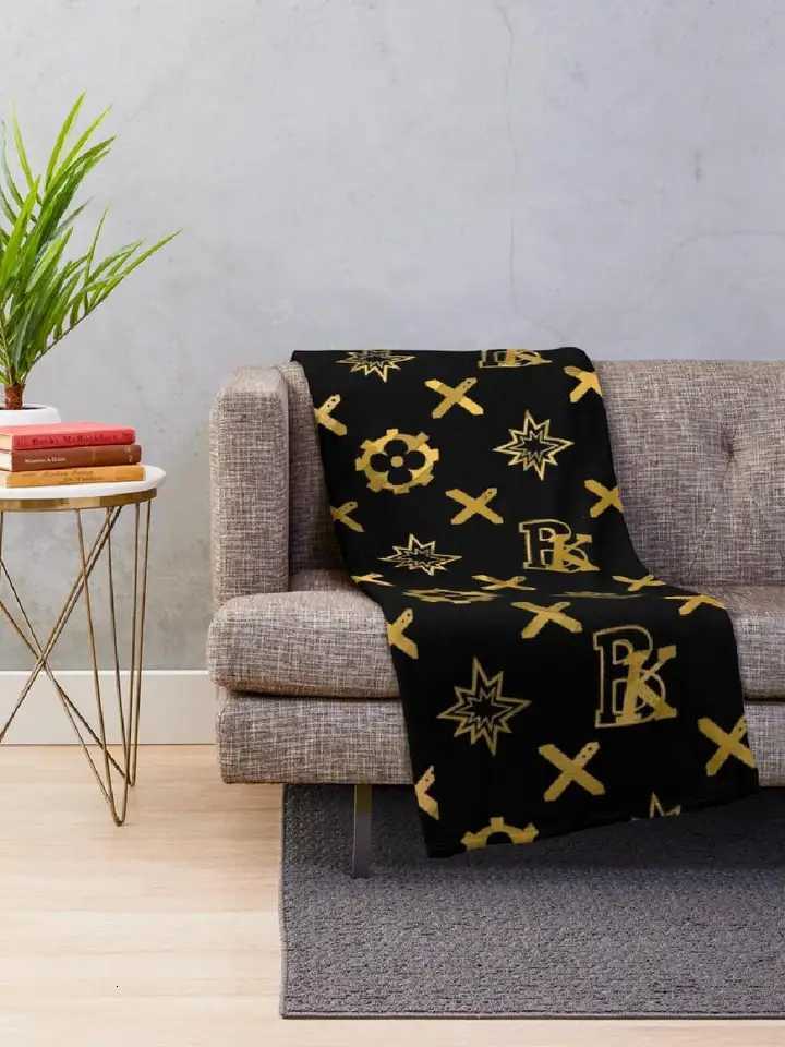 designer luxery Krbk Viton Black Throw Blanket Soft Cozy Home Textile for Living Room designer C251111