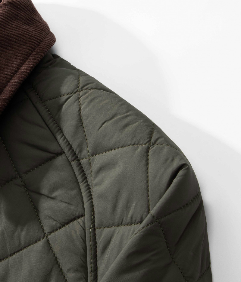 Barbou American retro dom warm business quilted diamond short thin cotton jacket coat for men and women