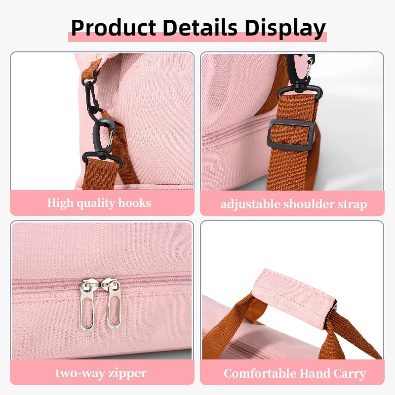 Fashionable Contrasting Sports Handbag Large Capacity with Independent Shoe Cabinet Suitable for Travel Luggage Fitness Bags 251110