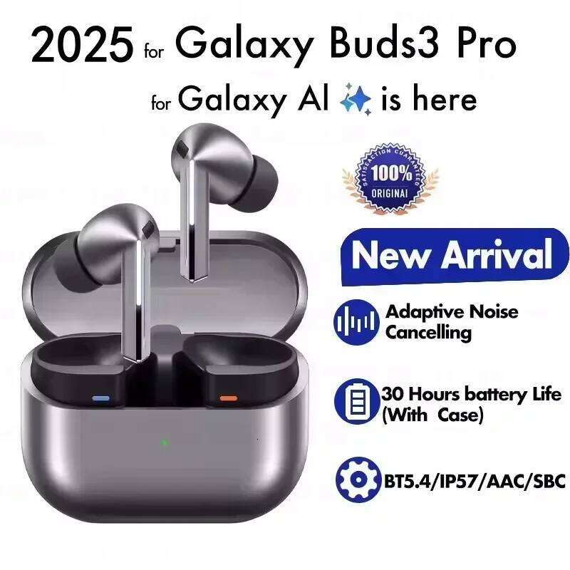 2025 Galaxy Buds3 Pro Wireless Earbuds, Hybrid ANC In-Ear Headphones, 25H Playtime, Hi-Fi Sound For Gym/Running