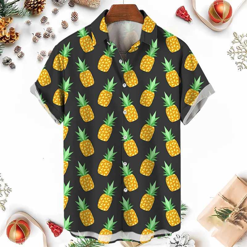 Mens Shirts 3D Fruit Printed Shirts For Women New Summer Funny Streetwear Short Shirts Y2k Mens Hawaiian Clothing K251110