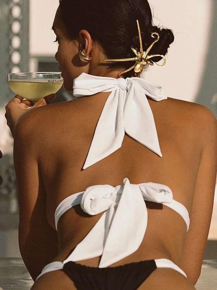 Miyouj Women Set Patchwork Swimsuits Sexy Bikini Solid Two Piece Suit High Cut Swimsuit Low Wasit Bathsuit 2025 Swimwear