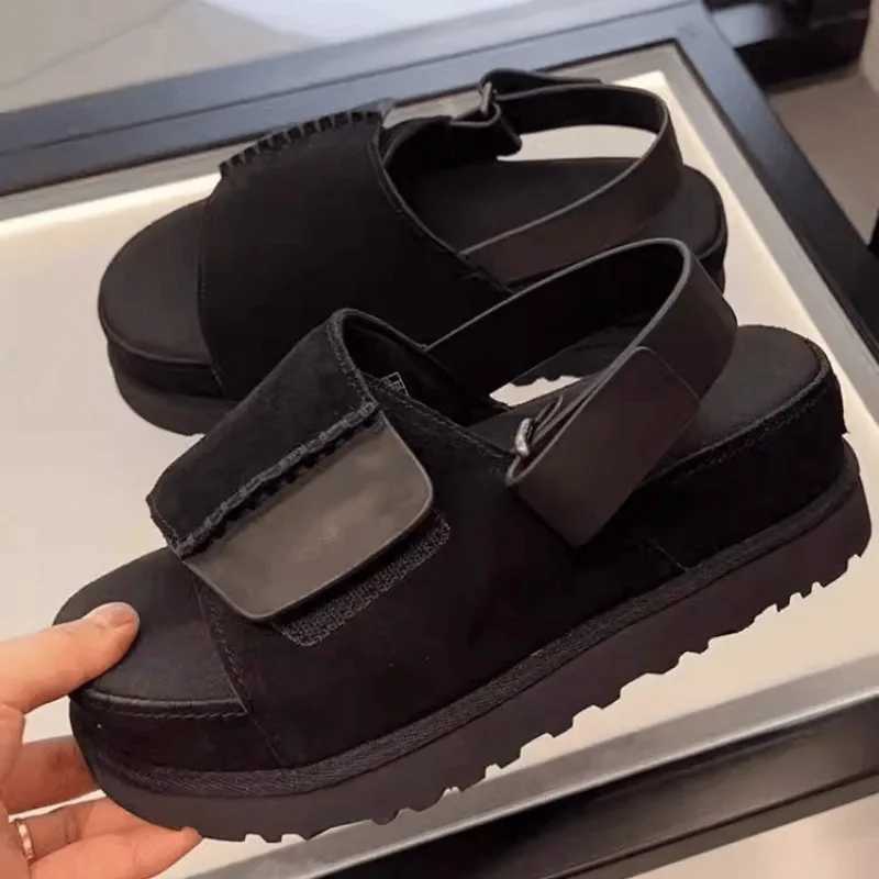 2024 Spring/Summer New Womens Leather Lace Sandals Roman Beach ShoesXJ250410
