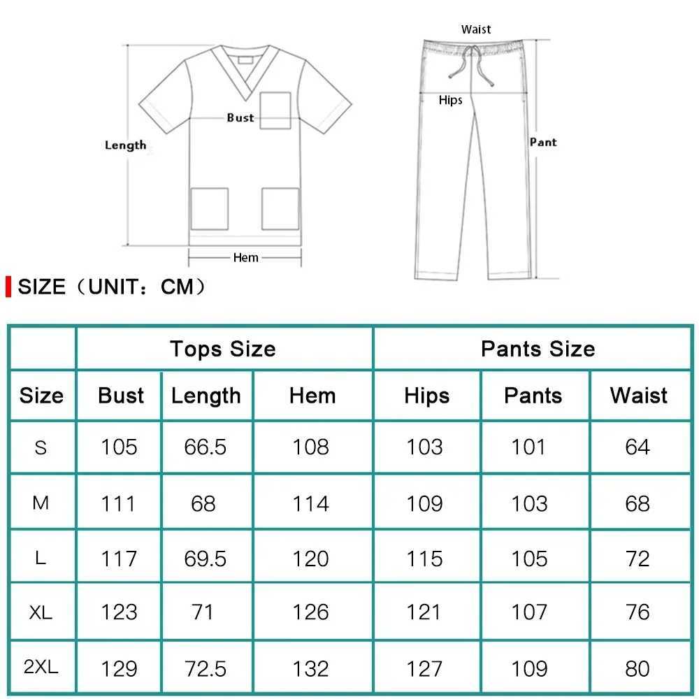 Medical Uniform Elastic Scrub Suit Hospital Surgical Scrubs Top Pants Nurse Nursing Workwear Doctors Clothes Medical Uniform Set X2505281