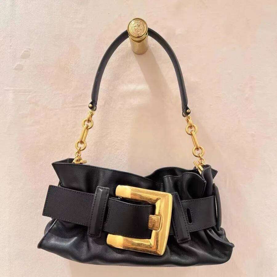 Vintage Tote Shoulder 2025 New Belt Buckle Hand Armpit Bag Luxury High Quality Pu Leather Underarm Bag